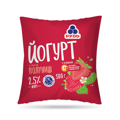 Молочная продукция «Йогурт клубничный с витамином D3»
